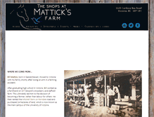 Tablet Screenshot of matticksfarm.com
